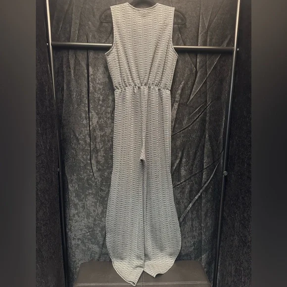 Vintage Y2K Silver Lurex Jumpsuit - Picture 3 of 6